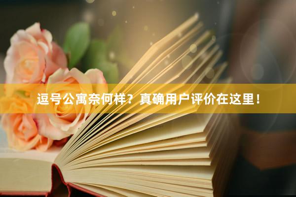 逗号公寓奈何样？真确用户评价在这里！