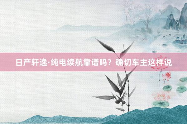 日产轩逸·纯电续航靠谱吗？确切车主这样说